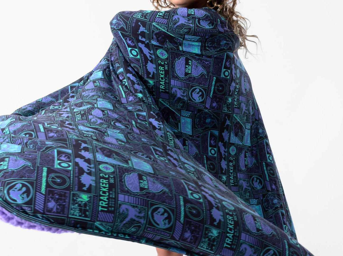 Kid's Jurassic Park Tracker Bamboo Blanket