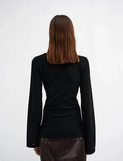 Résumé - Women's Viennars Knit Keyhole Neck Blouse - Rack Hunt