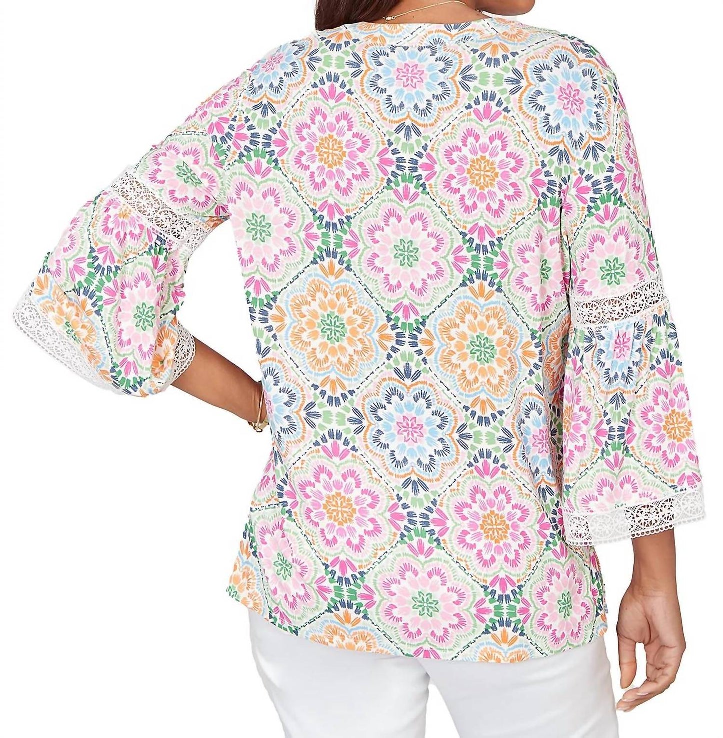Floral Medallions Top - Plus