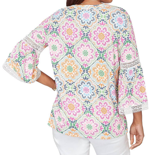 Floral Medallions Top - Plus