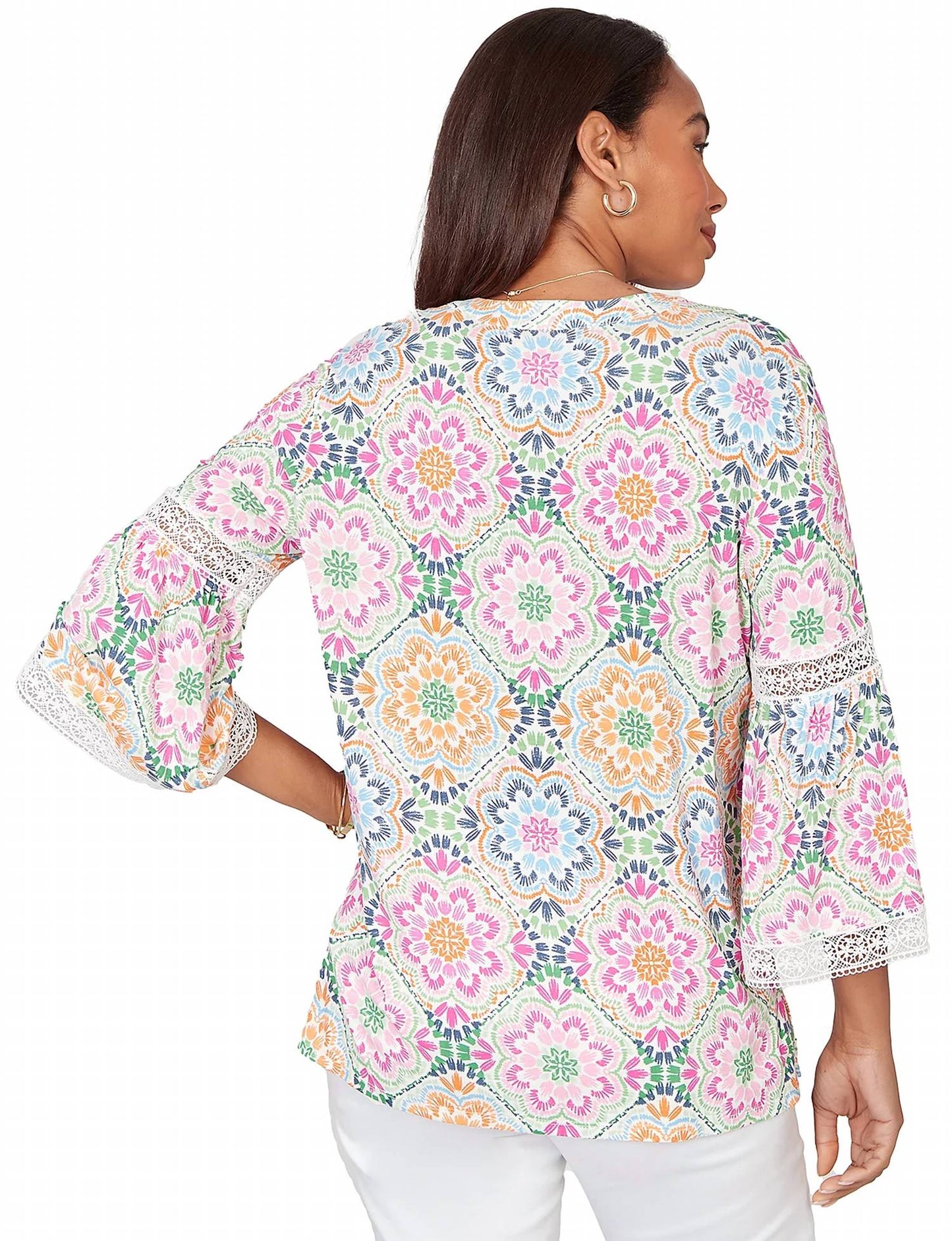 Floral Medallions Top - Plus