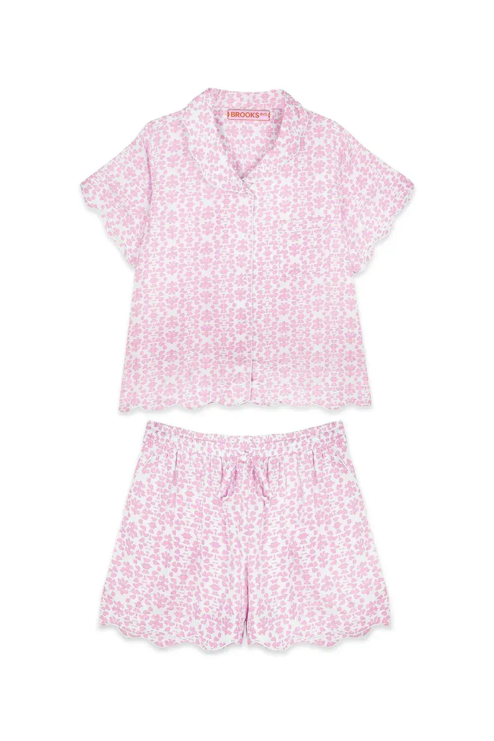 BROOKS AVENUE - Scalloped Pajama Short Set - Rack Hunt