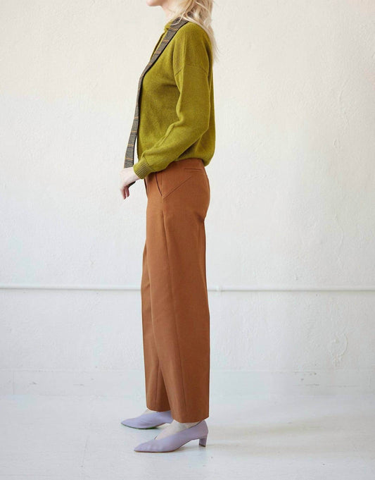 Rose Velvet - Piper Cotton Twill Ankle Pants - Rack Hunt -