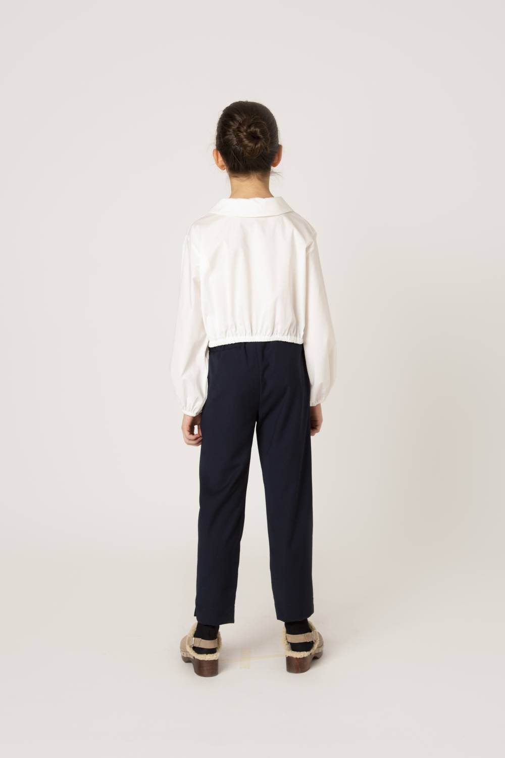 Piccola Ludo - Girls Cropped Collar Shirt - Rack Hunt -