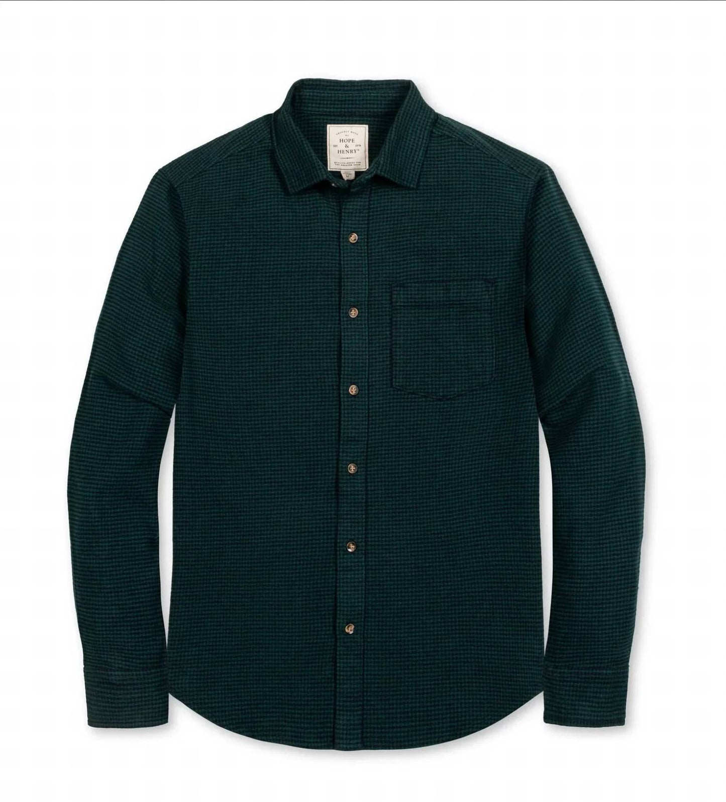 Scottish Herringbone Organic Flannel Shirt