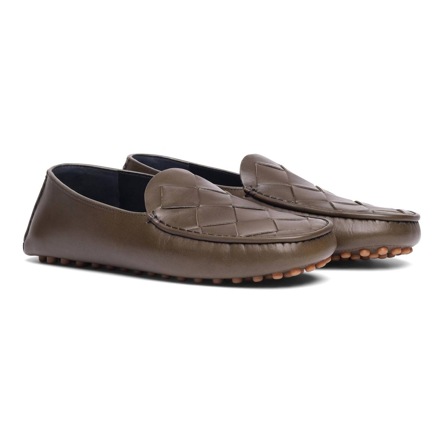 Men's Douglas Maxi Intrecciato Leather Driver Loafers