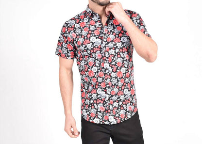 Monochromatic Rose Short Sleeve Shirt