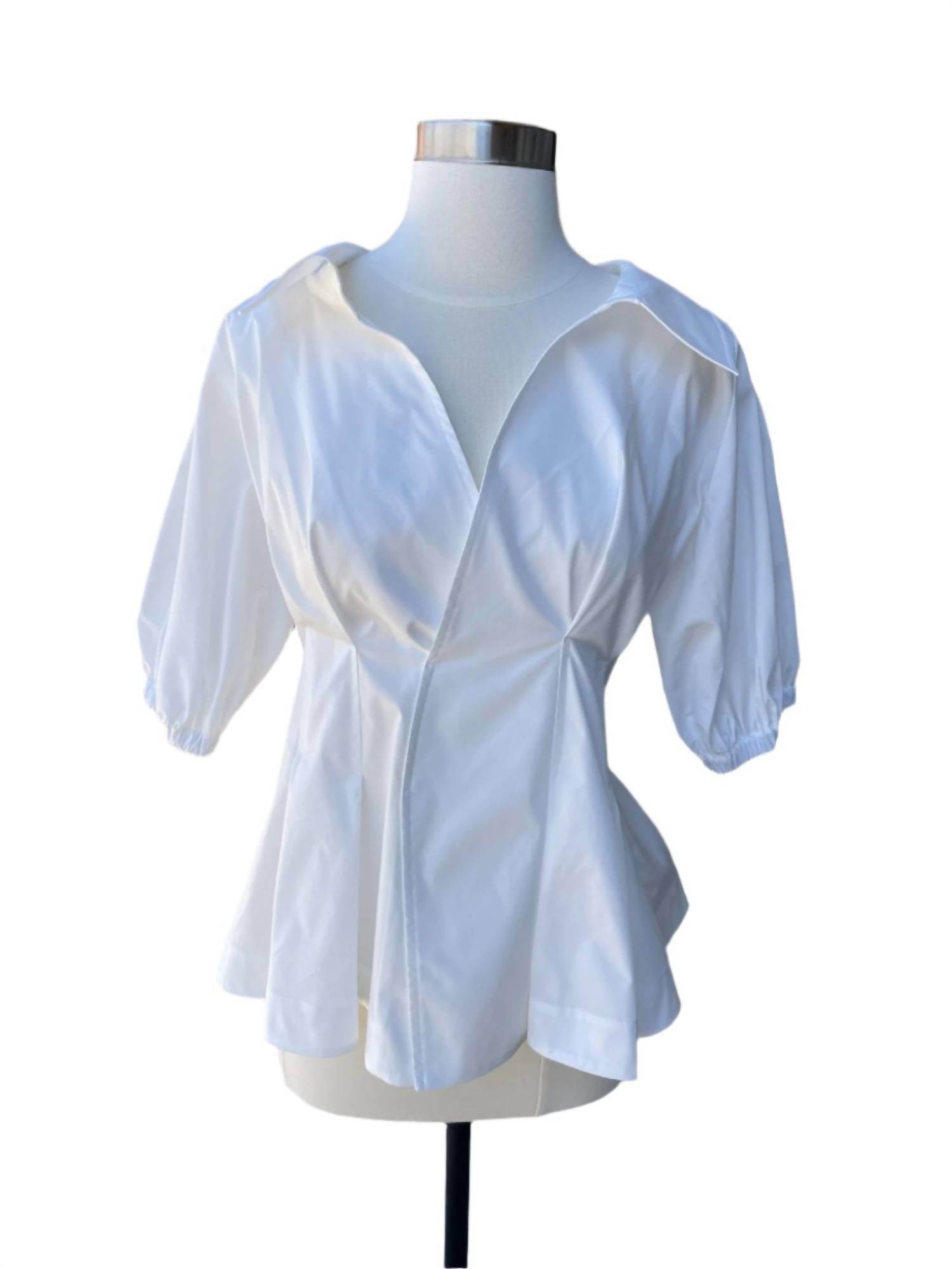 ALTUZARRA - Corteo Puff Sleeve Poplin Top - Rack Hunt -