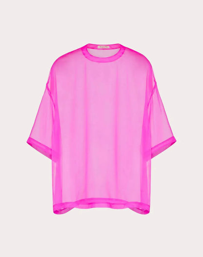 Valentino - Chiffon Crewneck Top - Rack Hunt