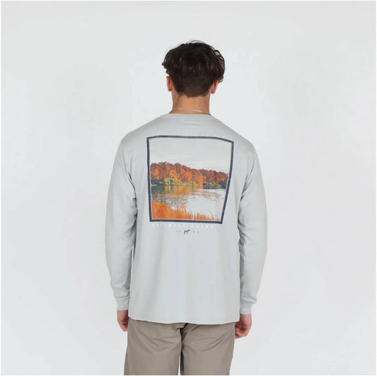 Tween Long Sleeve Watercolor Lake Scene Pullover