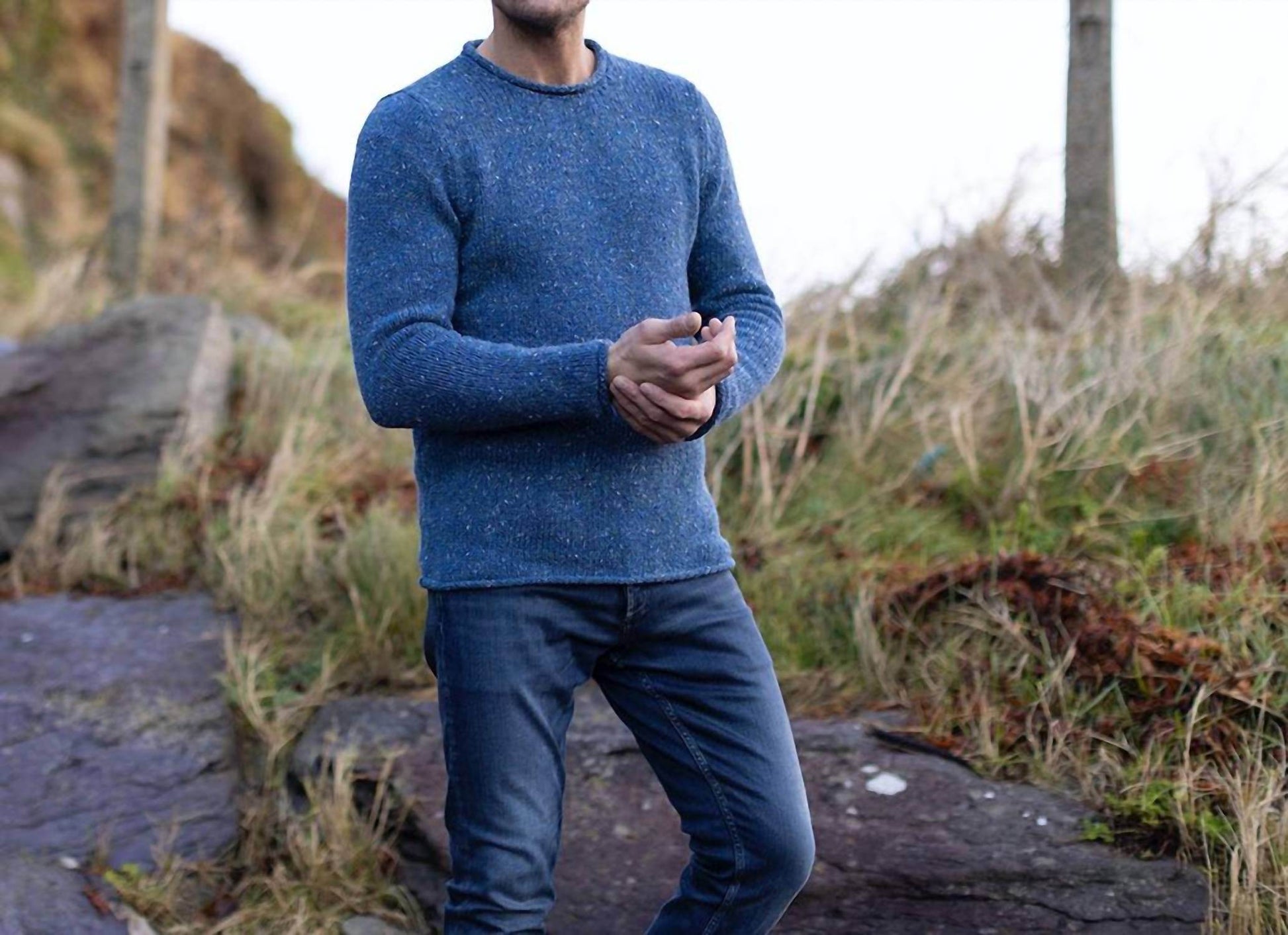 Fisherman Out of Ireland - Men's Donegal Fleck Rollneck Sweater - Rack Hunt