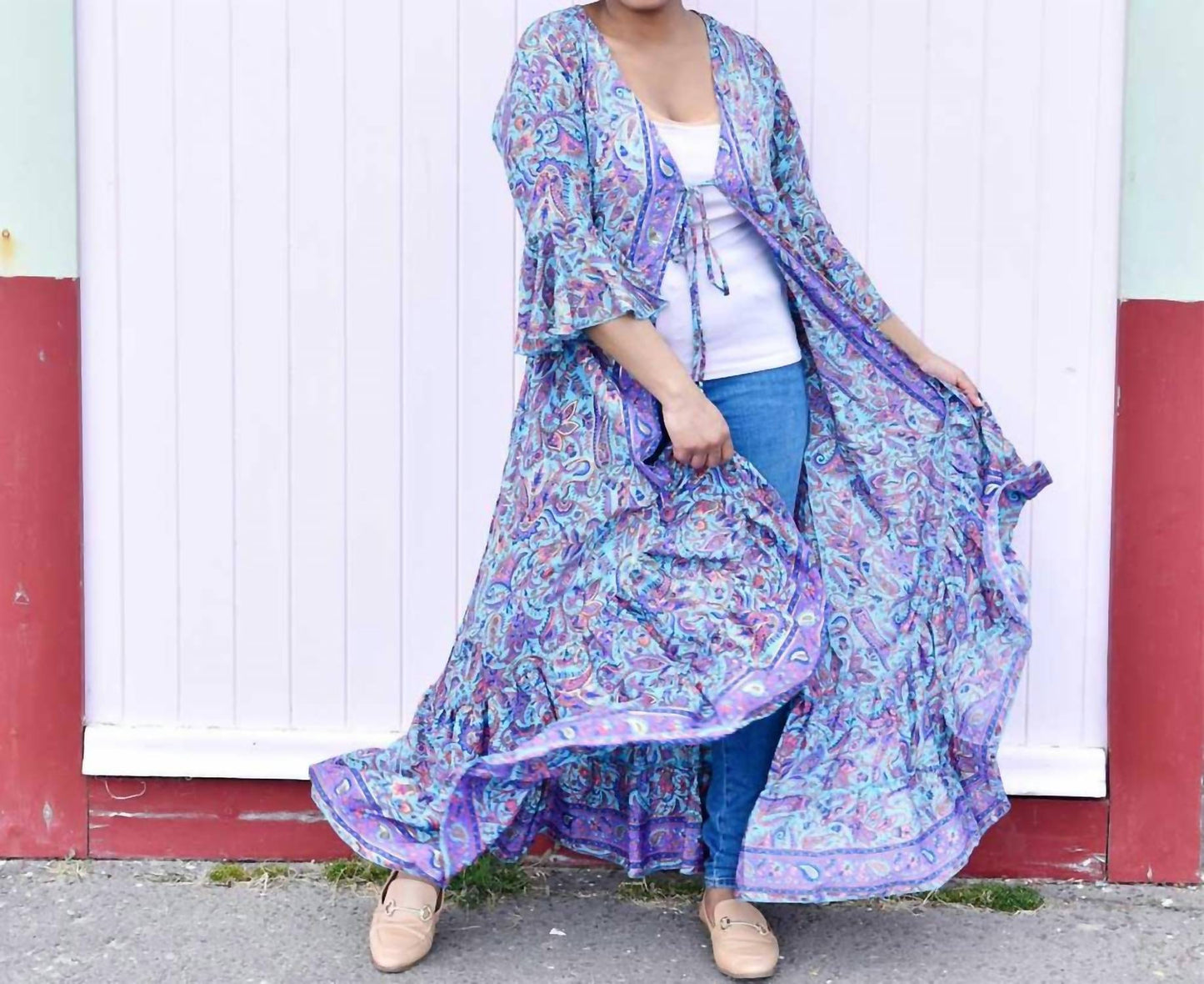 Everleigh Open Front Kaftan Dress