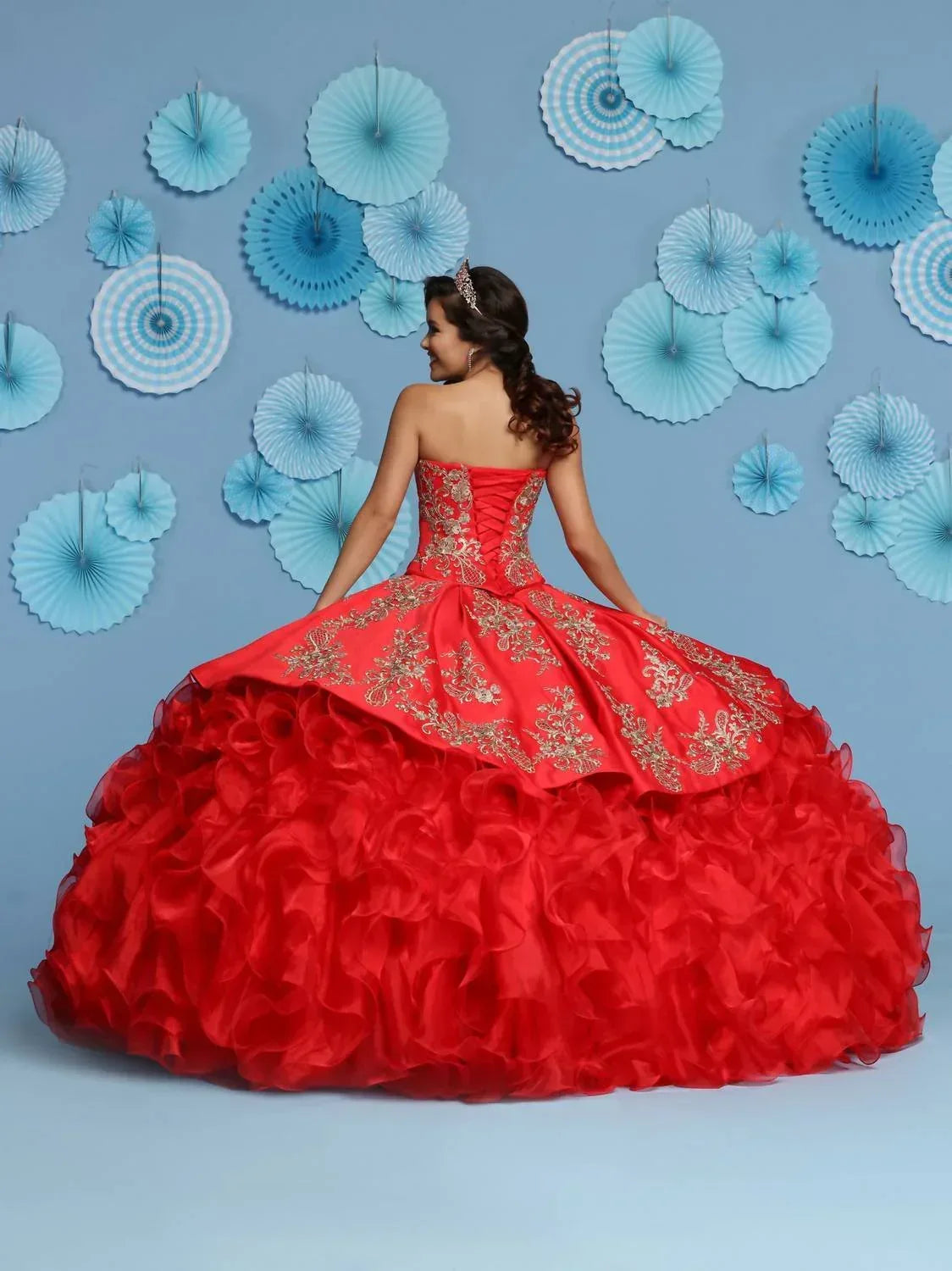 DaVinci Bridal - Satin & Shimmer Organza Ball Gown - Rack Hunt