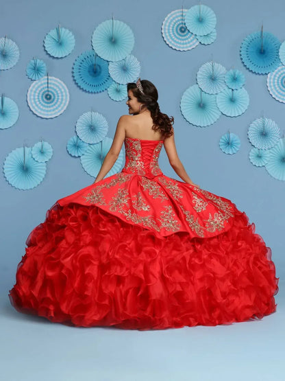 DaVinci Bridal - Satin & Shimmer Organza Ball Gown - Rack Hunt