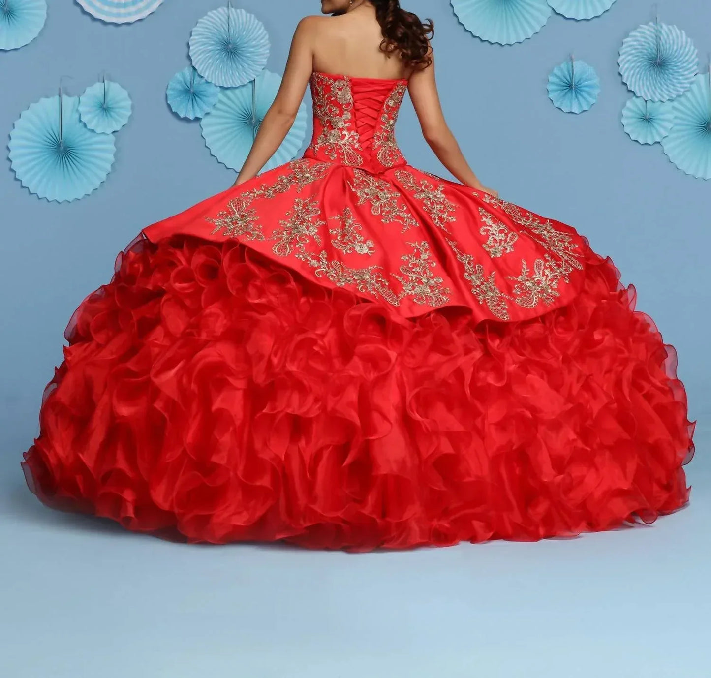 DaVinci Bridal - Satin & Shimmer Organza Ball Gown - Rack Hunt