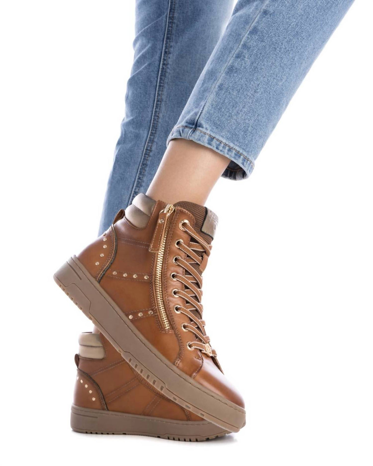 Women's Leather Sneaker Booties