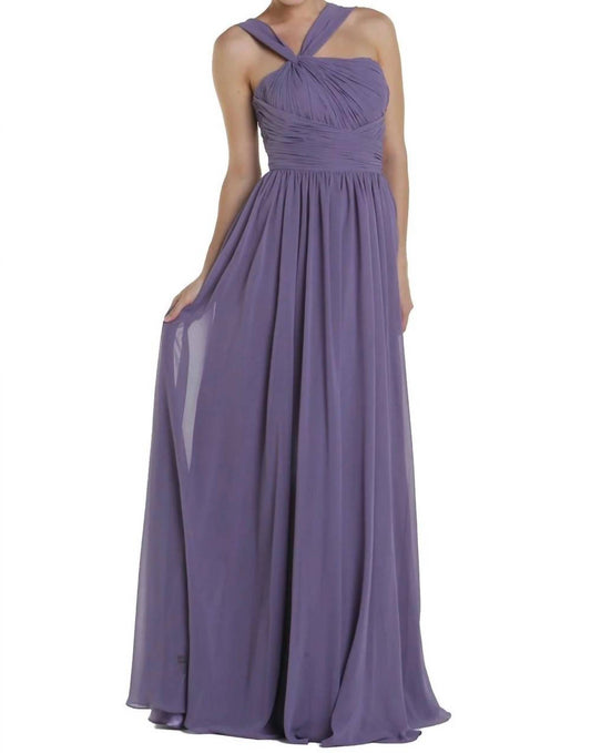 One Strap Chiffon Gown