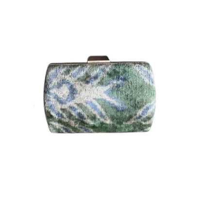 Silk Velvet Ikat Box Clutch