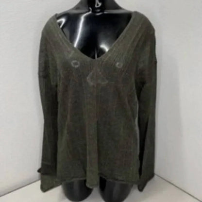 Kourbela - Women's Shimmering V-neck Knit Top - Rack Hunt