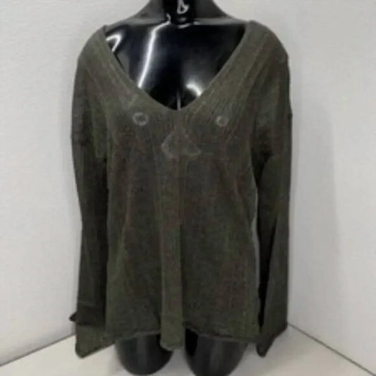 Kourbela - Women's Shimmering V-neck Knit Top - Rack Hunt