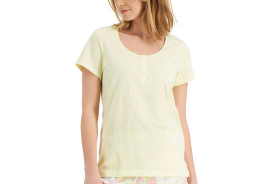 Cotton Henley Pajama Top