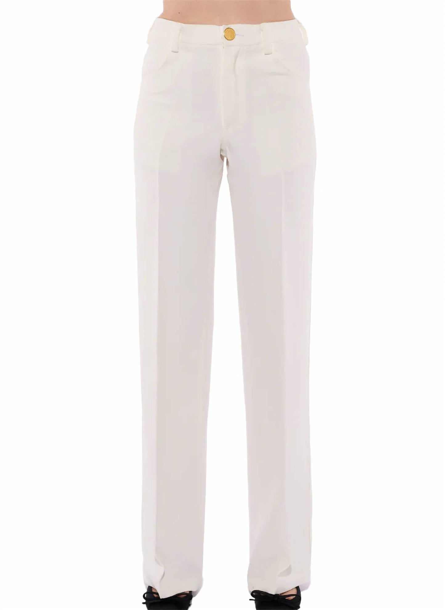 Crepe Button Front Trouser