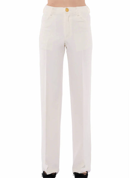 Crepe Button Front Trouser