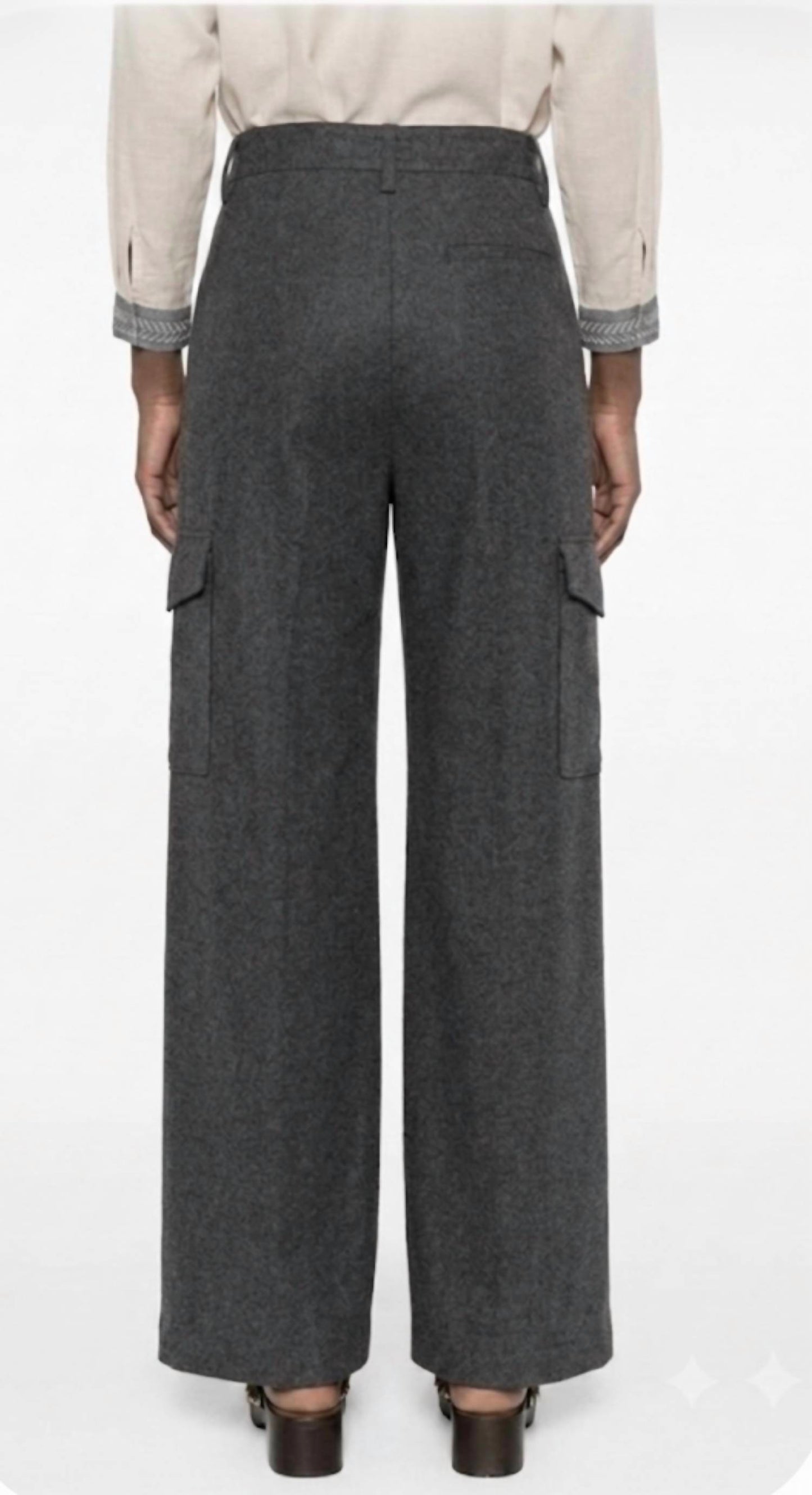 Piorico Wide Leg Cargo Trousers Pants