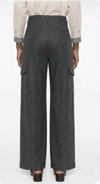Piorico Wide Leg Cargo Trousers Pants