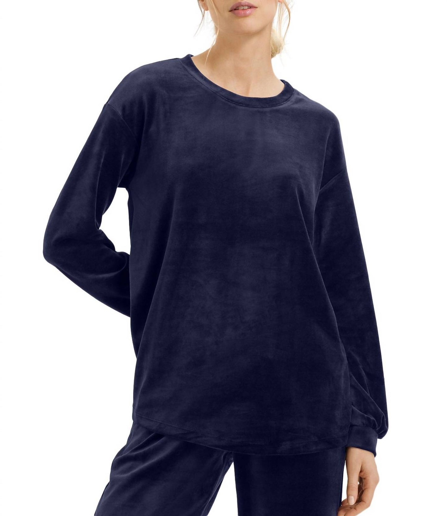 Women's Long Sleeve Velour Sleep Shirt