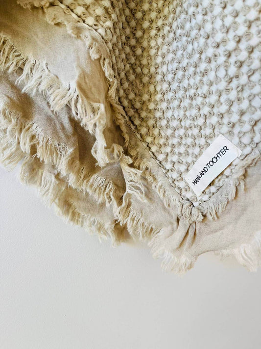 Mama and Tochter - Rustic Waffle Throw Blanket - Rack Hunt -