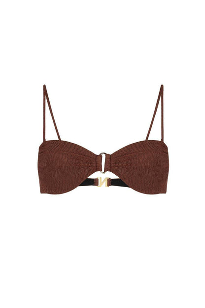 Nelblu - Women's Ondas Crinkle Bandeau Bikini Top - Rack Hunt