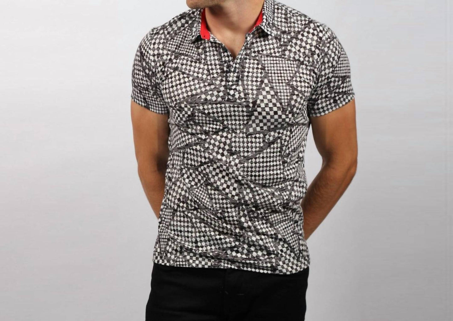 Geo Print Polo Shirt