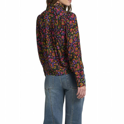 Ruffle Half Placket Blouse