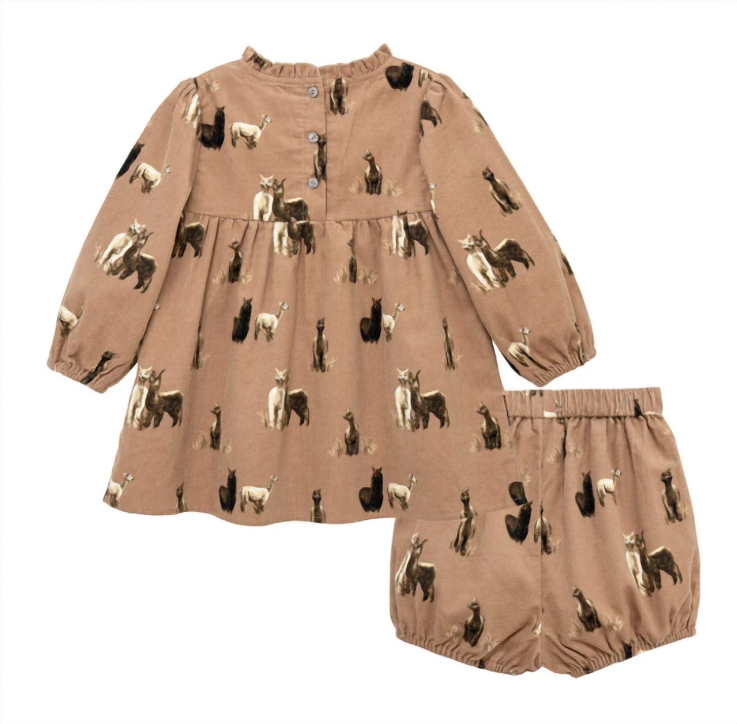 Kid's Alpaca Corduroy Dress & Bloomer Set