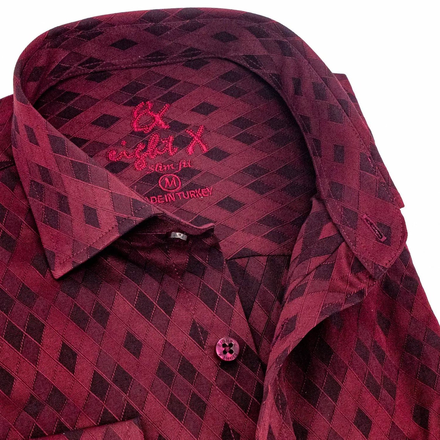Men's Argyle Jacquard Button Down Shirt