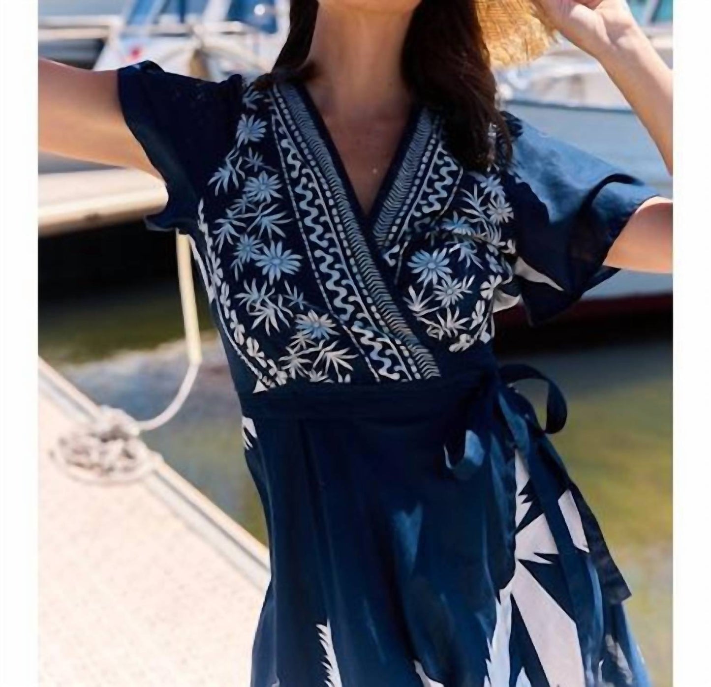 Tropics Wrap Midi Dress