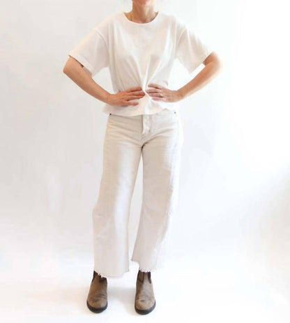 Crew Neck Short Sleeve Crop Tee