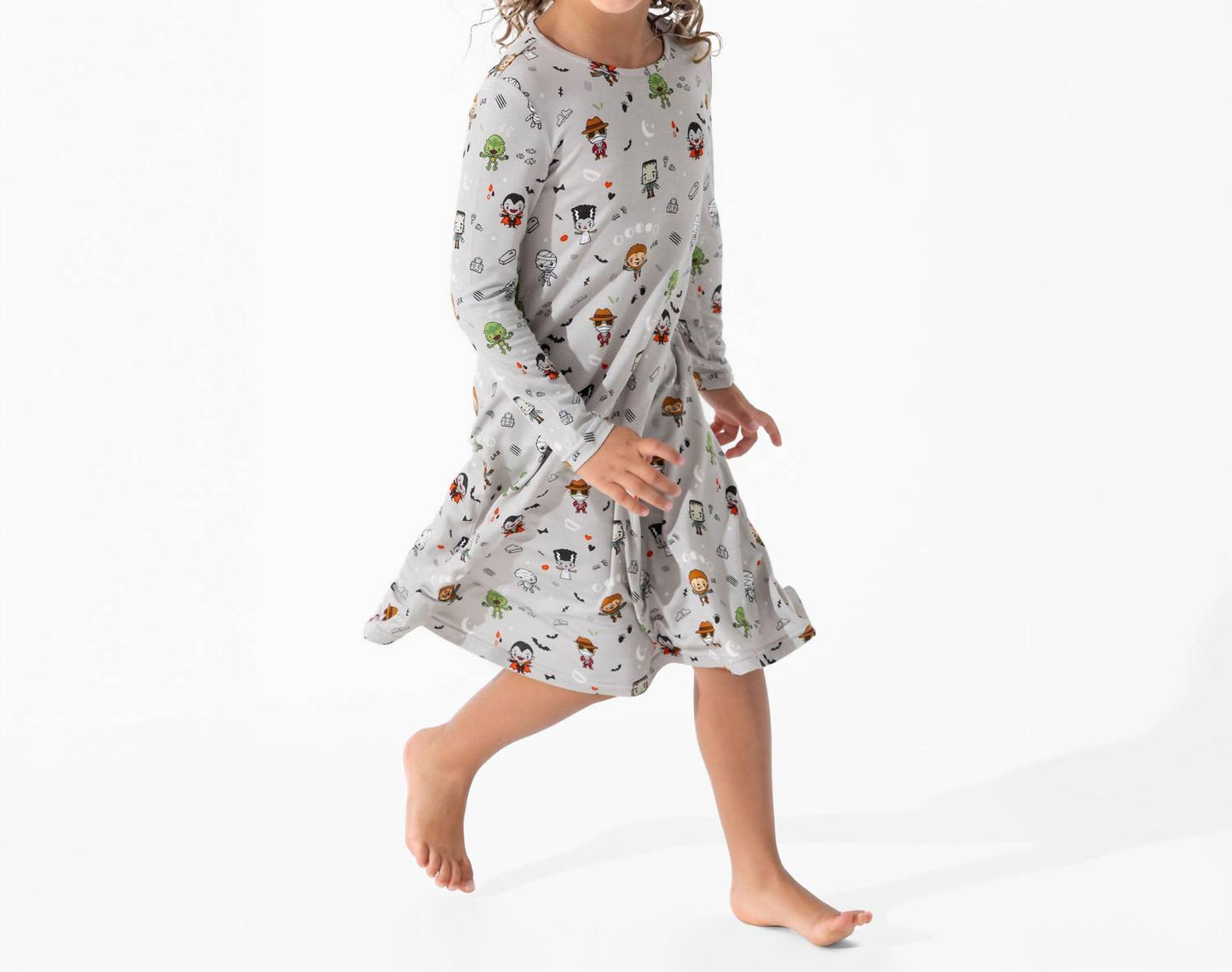 Little Monsters Bamboo Long Sleeve Dress