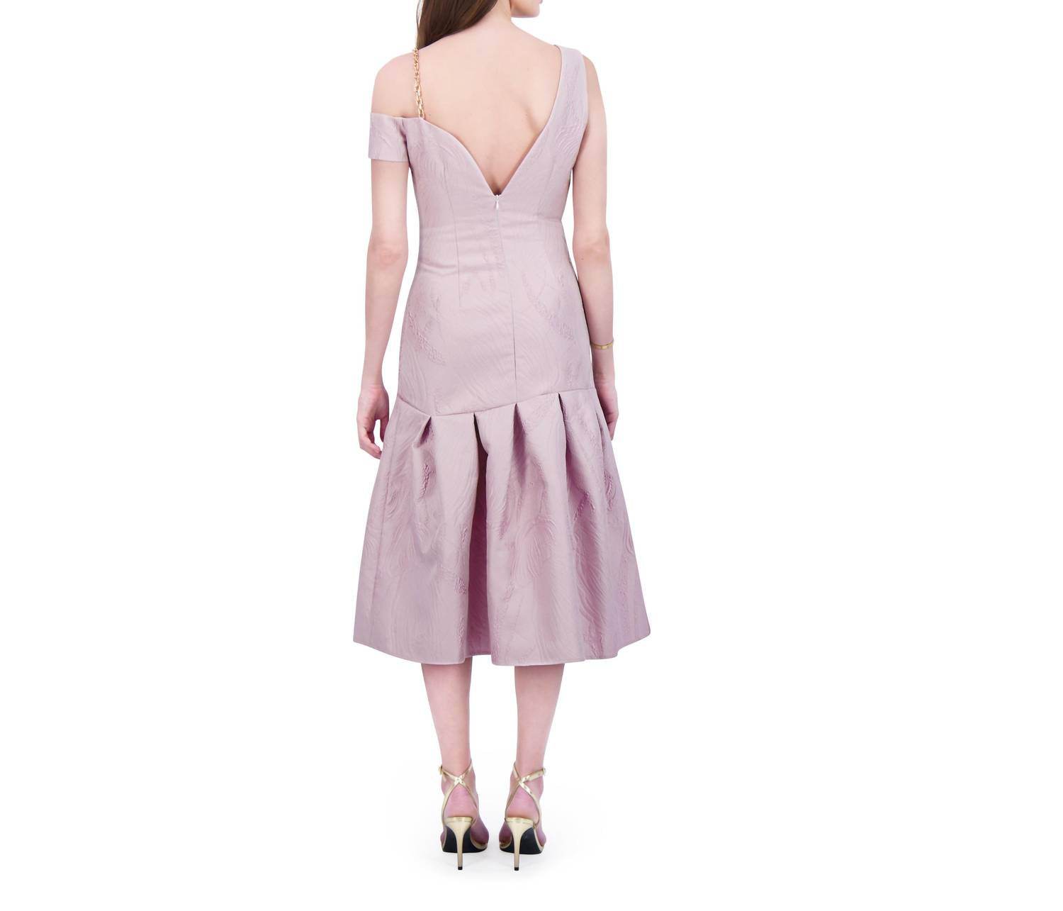 BethelHelena - Tea Garden Off-shoulder V-neck Dress - Rack Hunt -