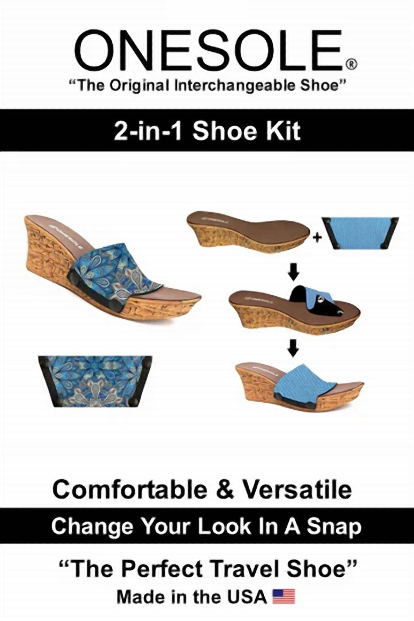 Onesole - Women's Casual Faux Cork Interchangeable Travel Shoe and Kit - Rack Hunt