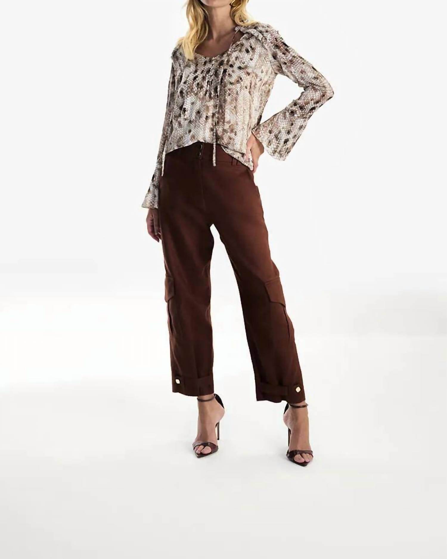 Skunk - Animal Print Long Sleeve Blouse - Rack Hunt -