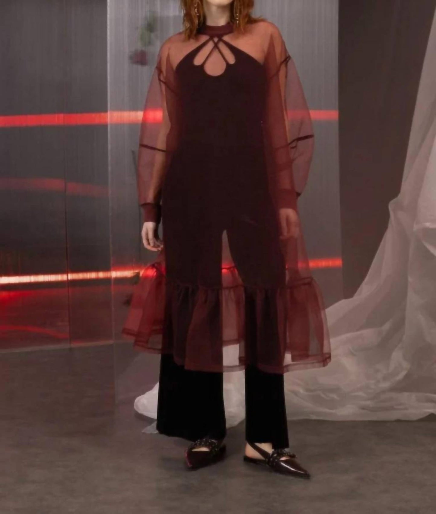 Women's Organza Sweatshirt Dress