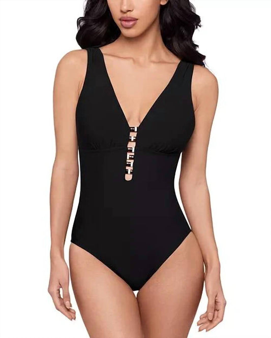 Solid Darly Fitted One Piece Swimsuit
