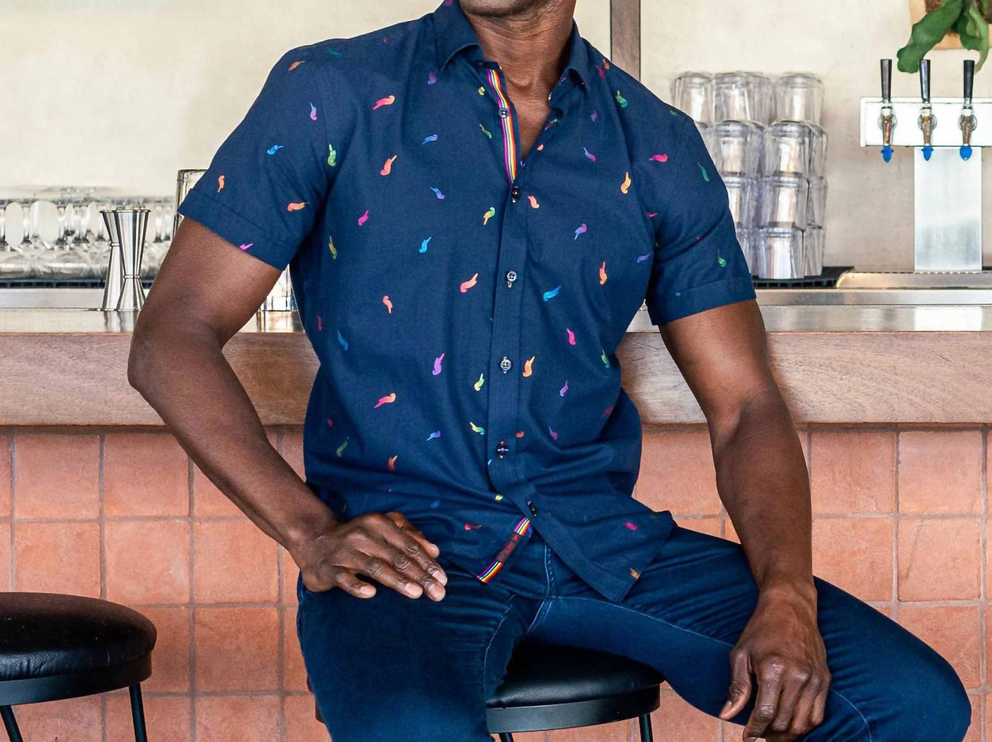 Parrot Punch Foil Short Sleeve Shirt
