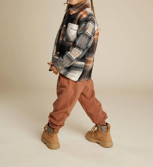 Copper Plaid Shacket