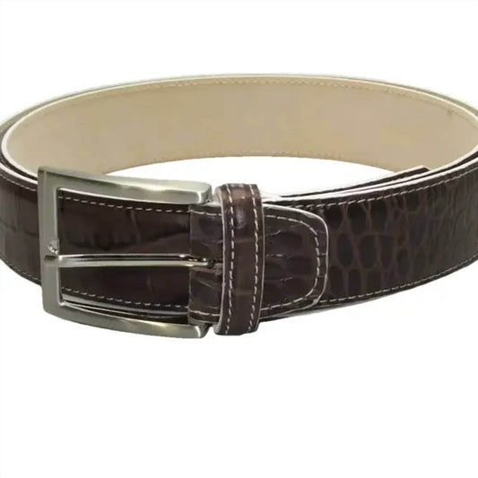 Fresco Golf - Men's Leather Alligator Embossed Belt - Rack Hunt -