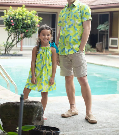 Coradorables - Men's Pineapples Short Sleeve "kalani" Aloha Shirt - Rack Hunt