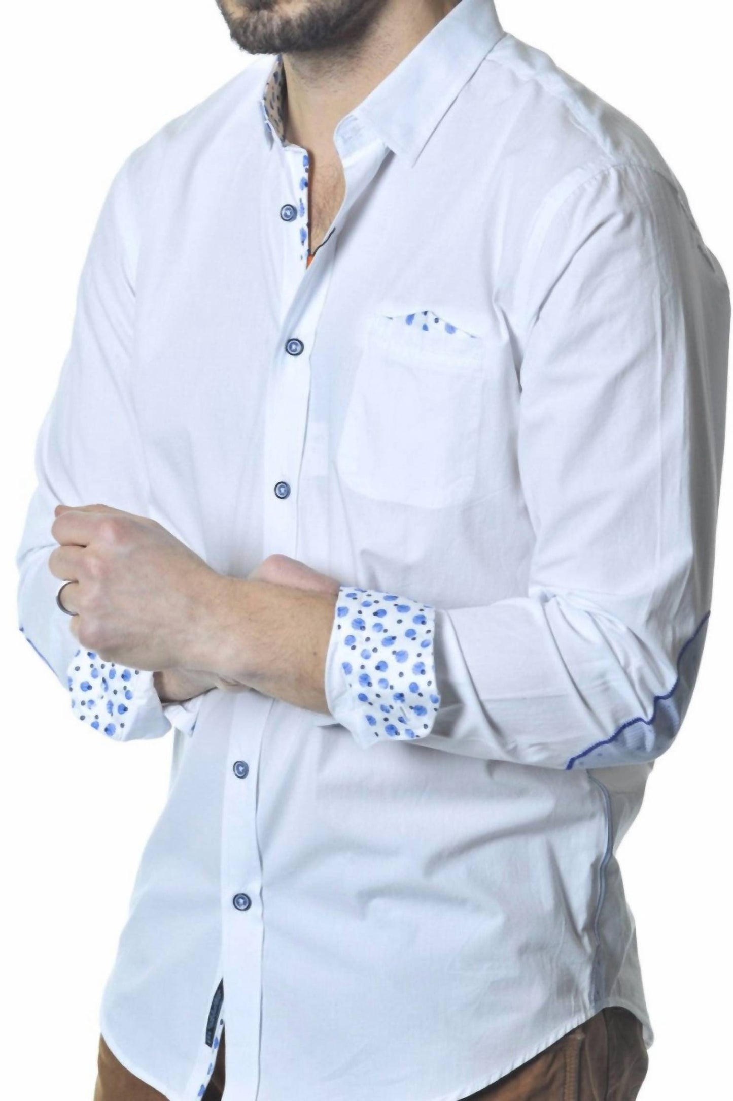 Button Down With Elbow Patches Shirt