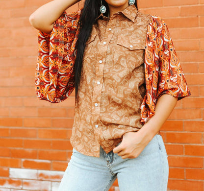 Western Abstract Blouse